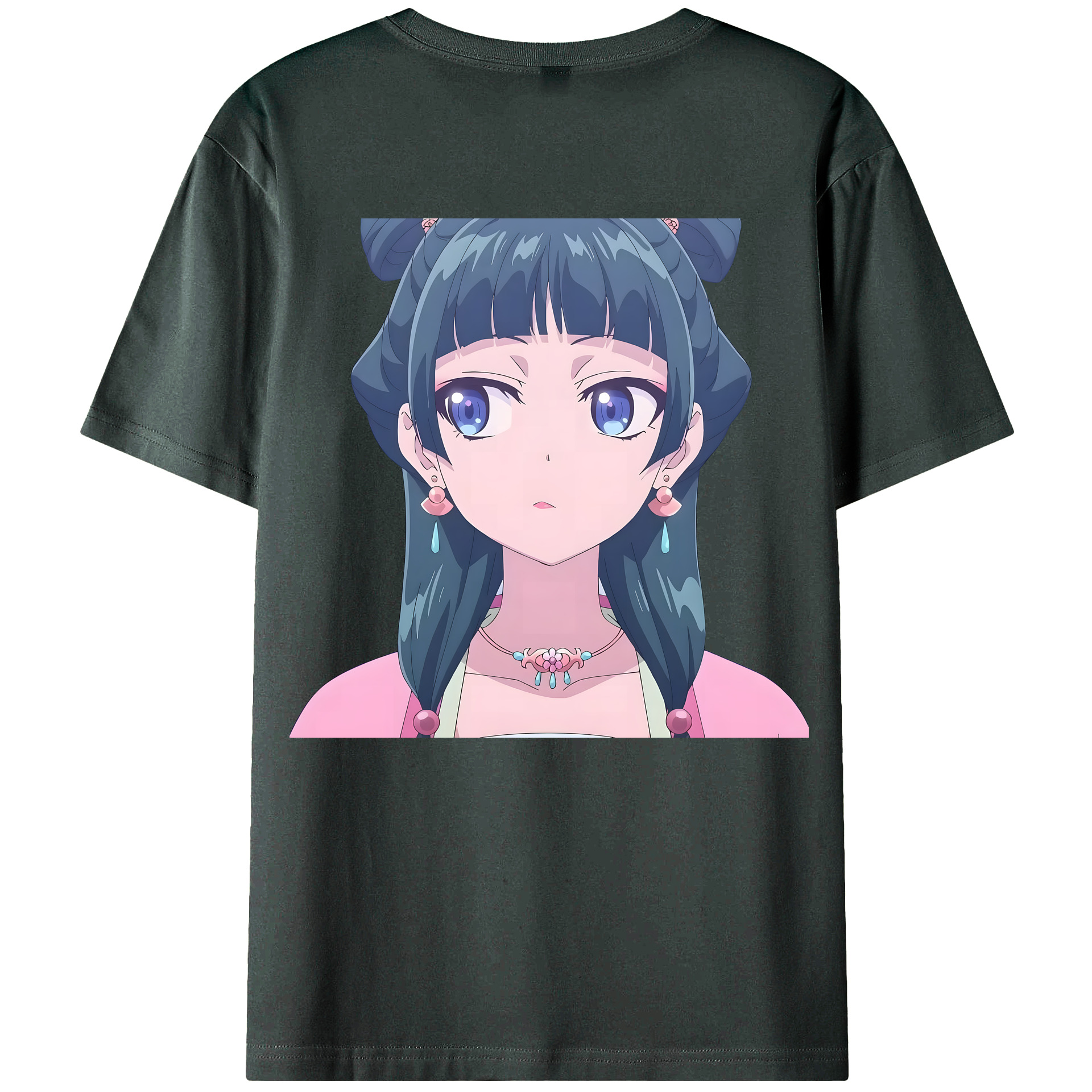 （画像用） 薬屋のひとりごと The Apothecary Diaries 綿100％ メンズ半袖Tシャツ（バックプリント） 通気性